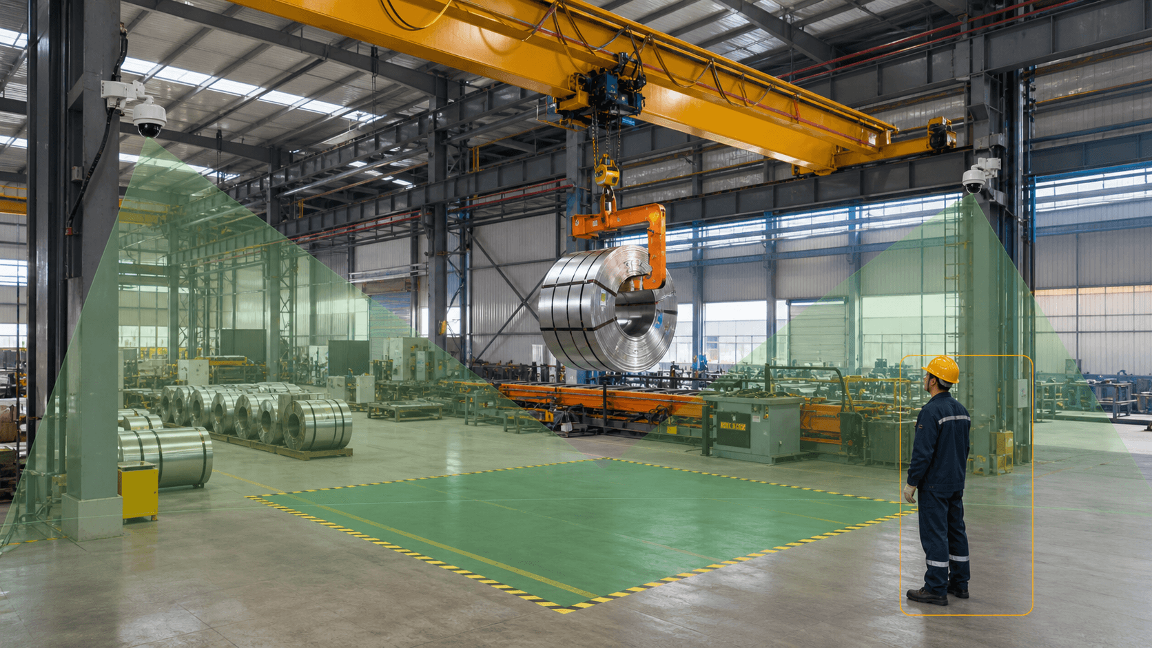 Worker & Pedestrian Detection - AI monitoring for people and vehicles around factory floors and equipment